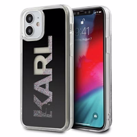 KARL LAGERFELD KLHCP12SKLMLBK IPHONE 12 MINI 5.4 "must Kõva ümbris KARL LOGO GLITTER