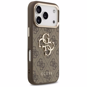 GUESS GUE005483 (PU W/ Big 4G Classic Logo) kaitseümbris seadmele iPhone 18 Pro / 17 Pro, värv: pruun ja kuldne