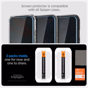 Приватное стекло Spigen Glas.TR "Ez Fit" Privacy HD 2-pack для Google Pixel 9 / 9 Pro
