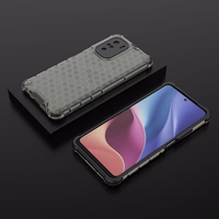 Honeycomb Case soomuskaitse TPU kaitsekattega Xiaomi Redmi K40 Pro+ / K40 Pro / K40 / Poco F3 musta värvi jaoks