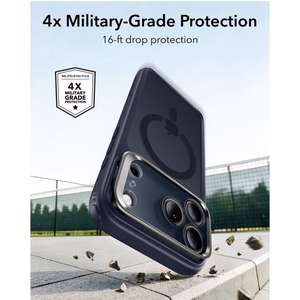 ESR Classic Hybrid MagSafe ümbris alusega iPhone 18 Pro / 17 Pro jaoks, tumesinine