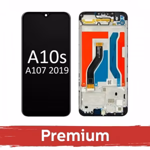 LCD ekraan ühilduv Samsung A107 A10s must raamiga OEM