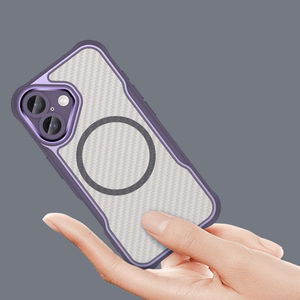 Leading Series MagSafe Silicone Ümbris jaoks iPhone 16 Plus - Lilla