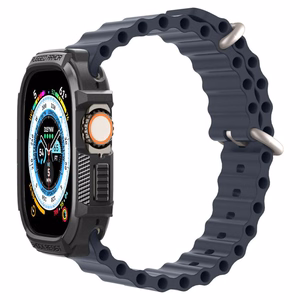 Spigen Rugged Armor ümbris Apple Watch Ultra 49 mm jaoks, mattmust