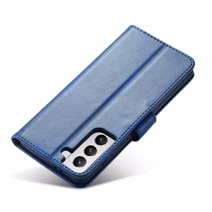 Magnet Case Elegantne ümbris Flip Cover Samsung Galaxy S22 + (S22 Plus) sinine
