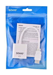 SAVIO HDMI (M) VGA (F) adapter valge CL-201