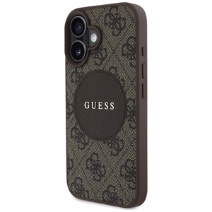 Guess 4G Circle Classic Logo MagSafe ümbris jaoks iPhone 16 - brown