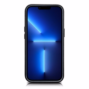 iCarer Case nahast ümbris iPhone 14 Plus'ile ehtne nahast ümbris must (ühildub MagSafe'iga)