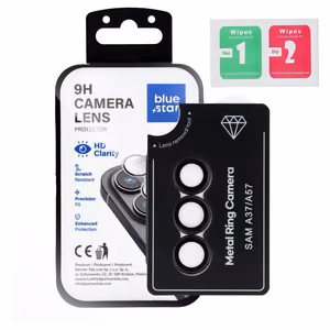 Camera Lens Protector BLUE STAR Easy Install for SAMSUNG A57 black