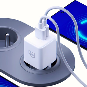 Valge 3mk Hyper GaN võrgulaadija, 20 W, QC4+/PD/PPS, USB 1A1C, EL