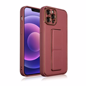 Uus Kickstand ümbris iPhone 12 Pro jaoks koos statiiviga punane