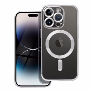 ELECTRO MAG COVER case compatible with MagSafe jaoks IPHONE 14 Pro hõbedane
