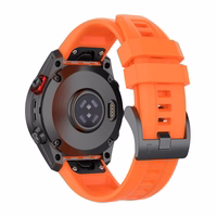 Silikoon strap jaoks GARMIN FENIX 3 / 3HR / 5X / 6X / 6X Pro / 7X / 7X Pro oranž (8)