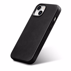 iCarer Oil Wax Premium Leather Case iPhone 14 Plus Magnetic Leather Case MagSafe must (WMI14220703-BK)