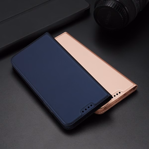 Dux Ducis Skin Pro puhul Oppo Reno 8 flip cover kaart rahakott stend must