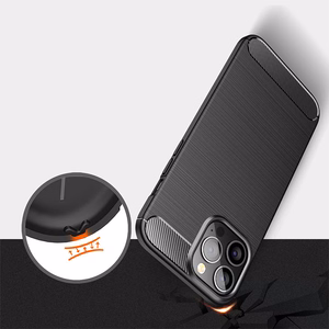 Back Ümbris CARBON jaoks SAMSUNG GALAXY S23 PLUS Must