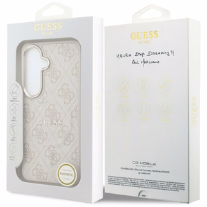 Guess ümbris 4G Embossed Ring MagSafe Samsung Galaxy S26 jaoks roosa