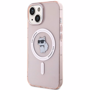 Karl Lagerfeld IML Choupette MagSafe ümbris jaoks iPhone 15 - roosa