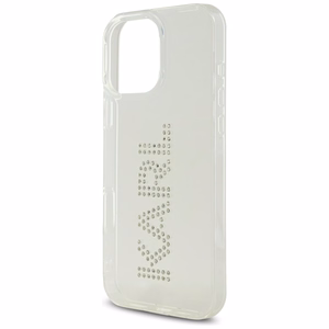Karl Lagerfeld IML Rhinestones Logo iPhone 16 Pro Ümbris - Clear