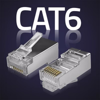Qoltec 54556 RJ45 modular connector | CAT6 | FTP |kuldne-plated contacts | 100 pieces