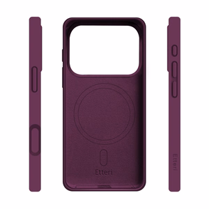 Etteri Silicone Mag ümbris iPhone 17 Pro Max / 18 Pro Max 6,9 tolli jaoks, tume kirsipunane