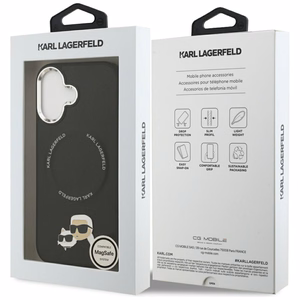 KARL LAGERFELD ümbris jaoks IPHONE 17 compatible with MagSafe KLHMP17SPSMLRKCK (PU K&C Pins) must