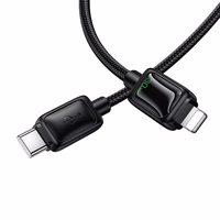 Kaabel koos LCD USB C to Lightning Hoco PD 30W 1,2 m U146 must