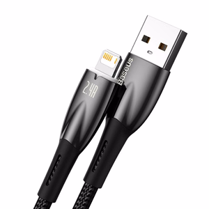 USB kaabel jaoks Lightning Baseus Glimmer Series, 2.4A, 2m (must)