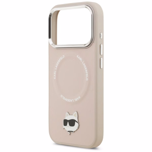 Karl Lagerfeld Choupette Pin MagSafe Ümbris jaoks iPhone 17 Pro Max - Roosa