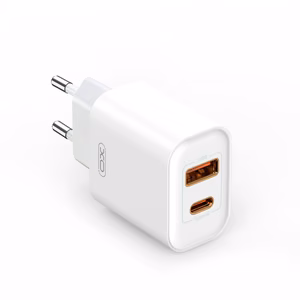 XO seinalaadija CE12 PD QC 3.0 20W 1x USB 1x USB-C valge