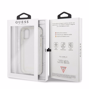 Guess GUHCN58PCGLSI iPhone 11 Pro hõbedane/hõbedane kõva ümbris Glitter