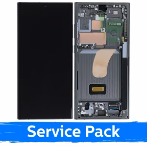 LCD ekraan ühilduv Samsung S918 S23 Ultra raamiga / roheline / (Service Pack)