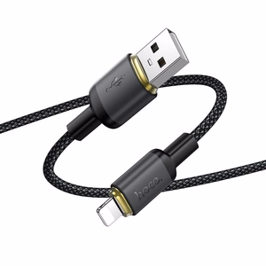 Cable USB A to Lightning Hoco 2,4A 1 m X128 Benefit black