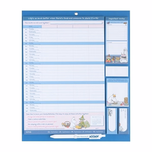 Moomins magnetiline kuukalender ja planeerija, 2026/2027, 30 × 34 cm