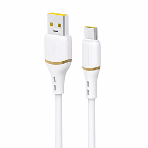 Dudao L25T USB-A - USB-C Silicone Kaabel 5A 1m - valge