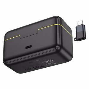 Juhtmevaba reväärmikrofon Lightning / USB C Hoco 2 tk. L17 must