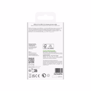 Puro TPE 10W USB-A - USB-C Kaabel 3m - valge