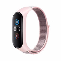 Nylon strap jaoks XIAOMI Mi Band 5 / 6 / 7 roosa (07)