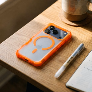 Case for iPhone 17 Pro / 18 Pro (low camera edge) Forcell F-Protect BumperX Premium compatible with MagSafe orange