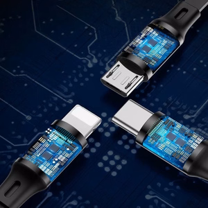 USB kaabel Baseus 3in1 must 35cm / 120cm