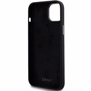 DKNY Liquid Silicone Metal Logo iPhone 15/14/13 Ümbris - Must