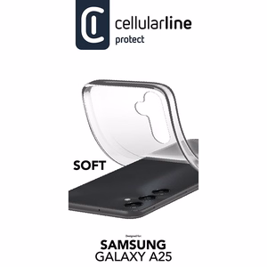 Cellularline Soft ümbris seadmele Samsung Galaxy A25 5G, läbipaistev
