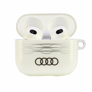 Audi IML Geometric Pattern AirPods 3 Ümbris - valge