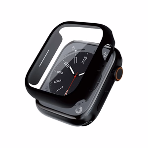 Crong Hybrid Watch Case integreeritud klaasiga kaitseümbris Apple Watch 44 mm kellale, must