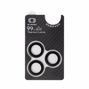Закалённое стекло Tel Protect Titanium Lens 99% AR Aramid Series на камеру для Iphone 16 Pro/16 Pro Max (линз 3 шт.)