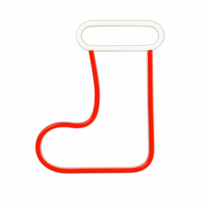 Neon LED CHRISTMAS SOCK valge punane FLNE23 Forever Light