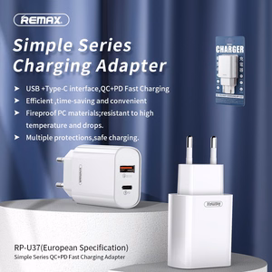 Laadija Remax RP-U37 20W USB-C/USB-A valge