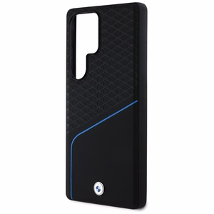 BMW Leather Textured and Smooth MagSafe ümbris jaoks Samsung Galaxy S25 Ultra - must
