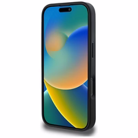 Karl Lagerfeld Grained Pattern & Logo MagSafe Ümbris for iPhone 16 Pro - must