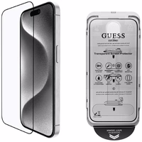 Guess BP Rhinestone 2in1 Ekraanikaitse and Camera Lens Set jaoks iPhone 16 Pro Max - kuldne